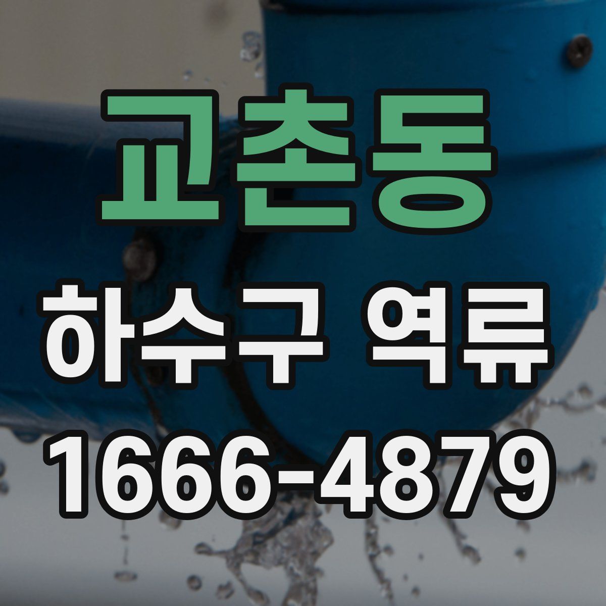 교촌동 하수구 역류