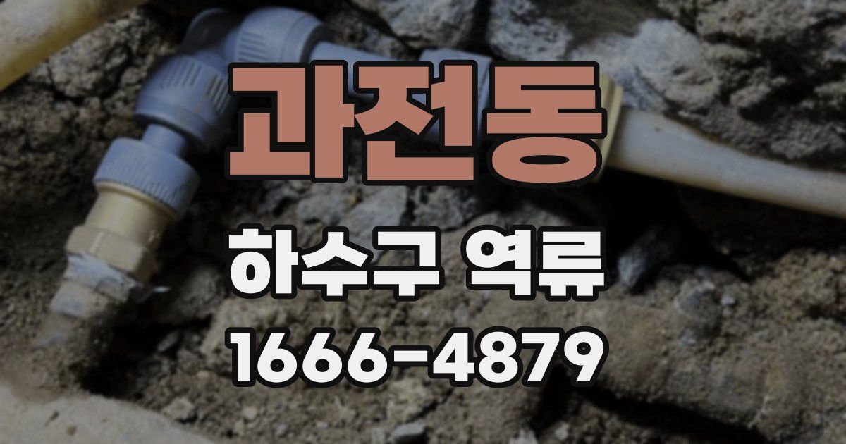 과전동 하수구 역류