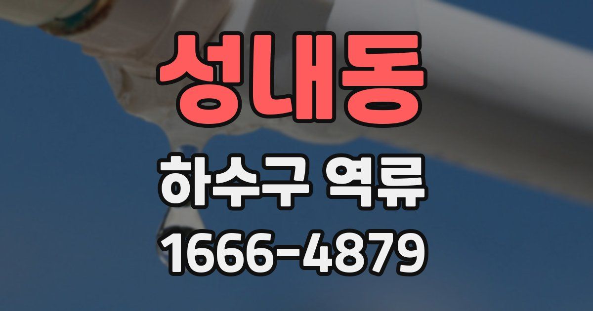성내동 하수구 역류
