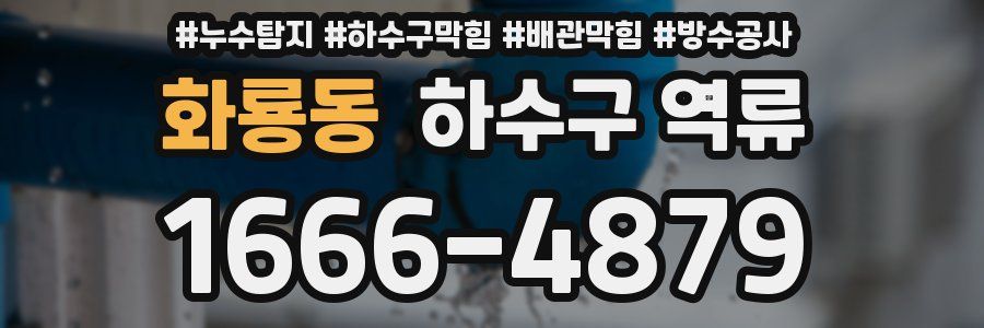 화룡동 하수구 역류