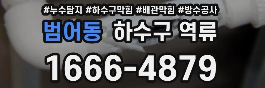 범어동 하수구 역류