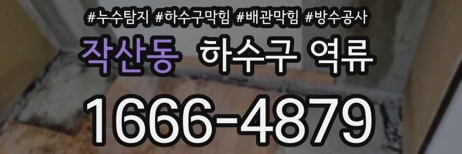 작산동 하수구 역류