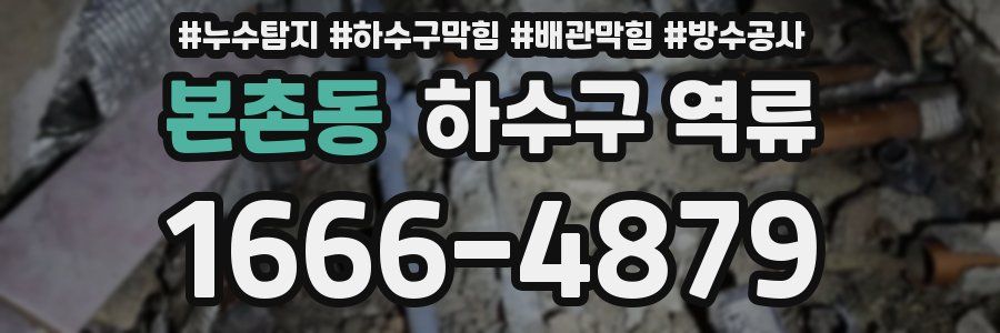 본촌동 하수구 역류