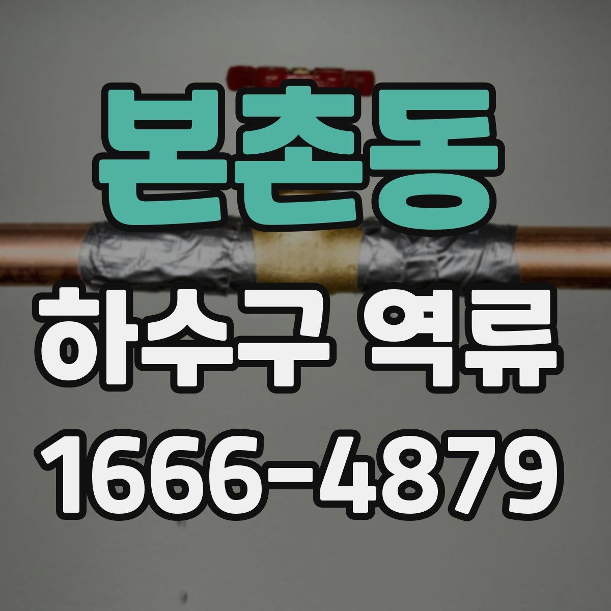 본촌동 하수구 역류