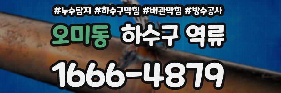 오미동 하수구 역류