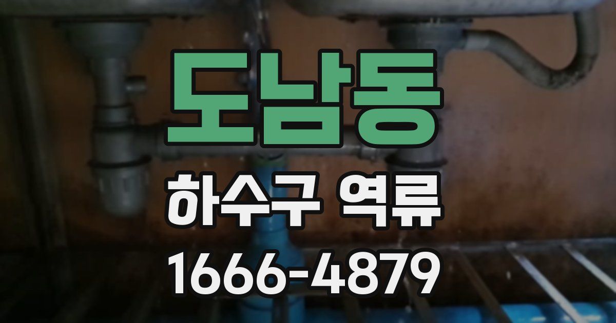 도남동 하수구 역류