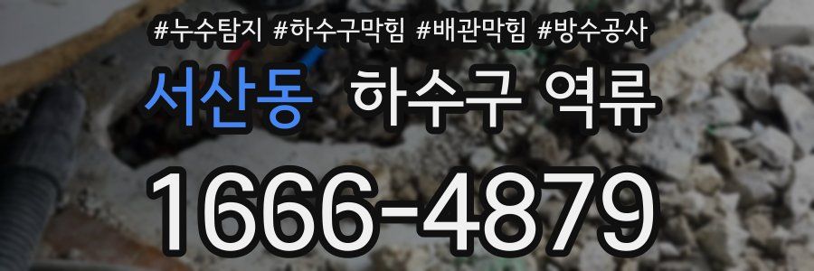 서산동 하수구 역류