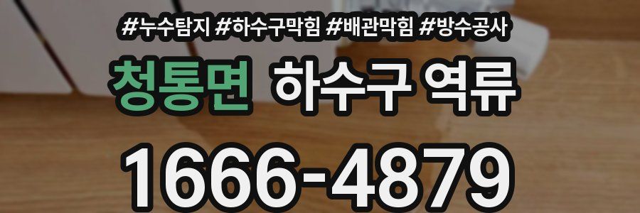 청통면 하수구 역류