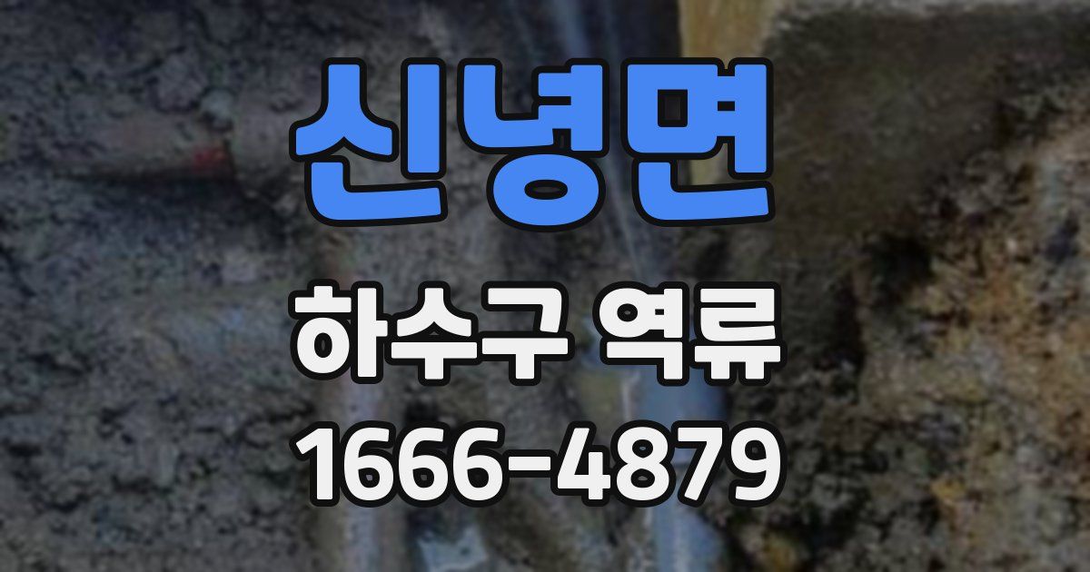 신녕면 하수구 역류