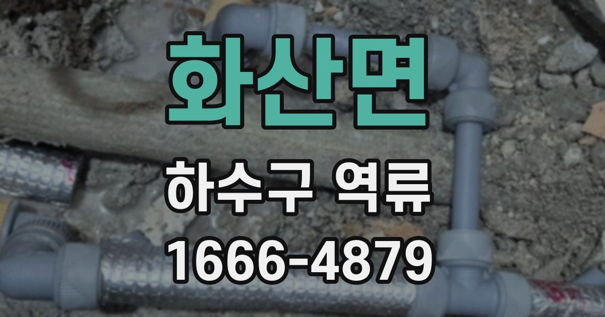 화산면 하수구 역류