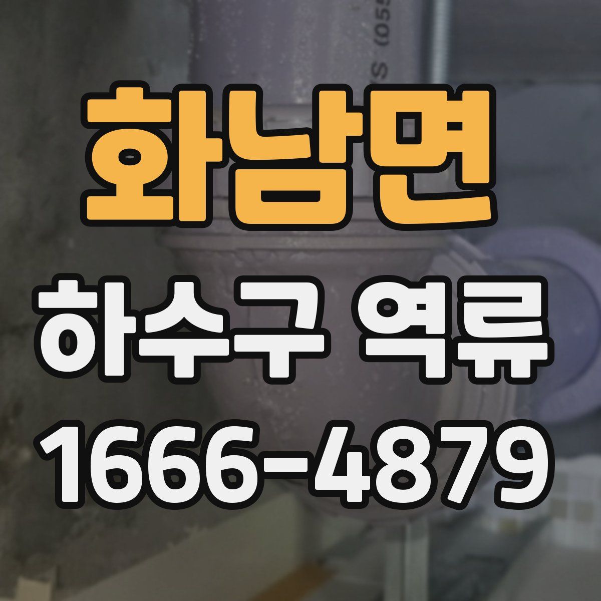 화남면 하수구 역류