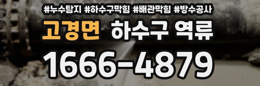 고경면 하수구 역류