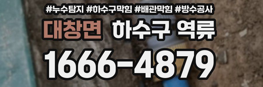 대창면 하수구 역류