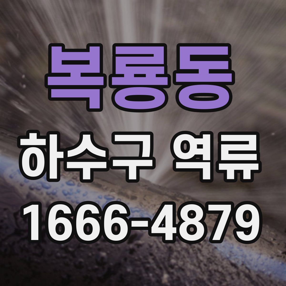 복룡동 하수구 역류