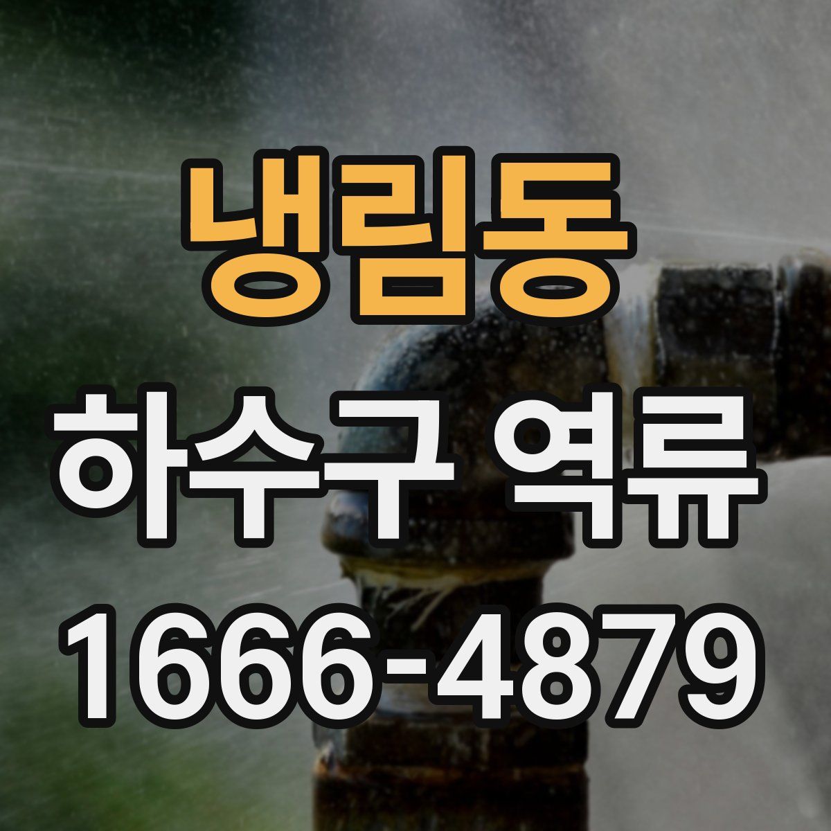 냉림동 하수구 역류