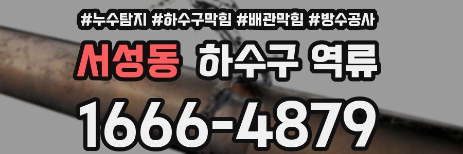 서성동 하수구 역류