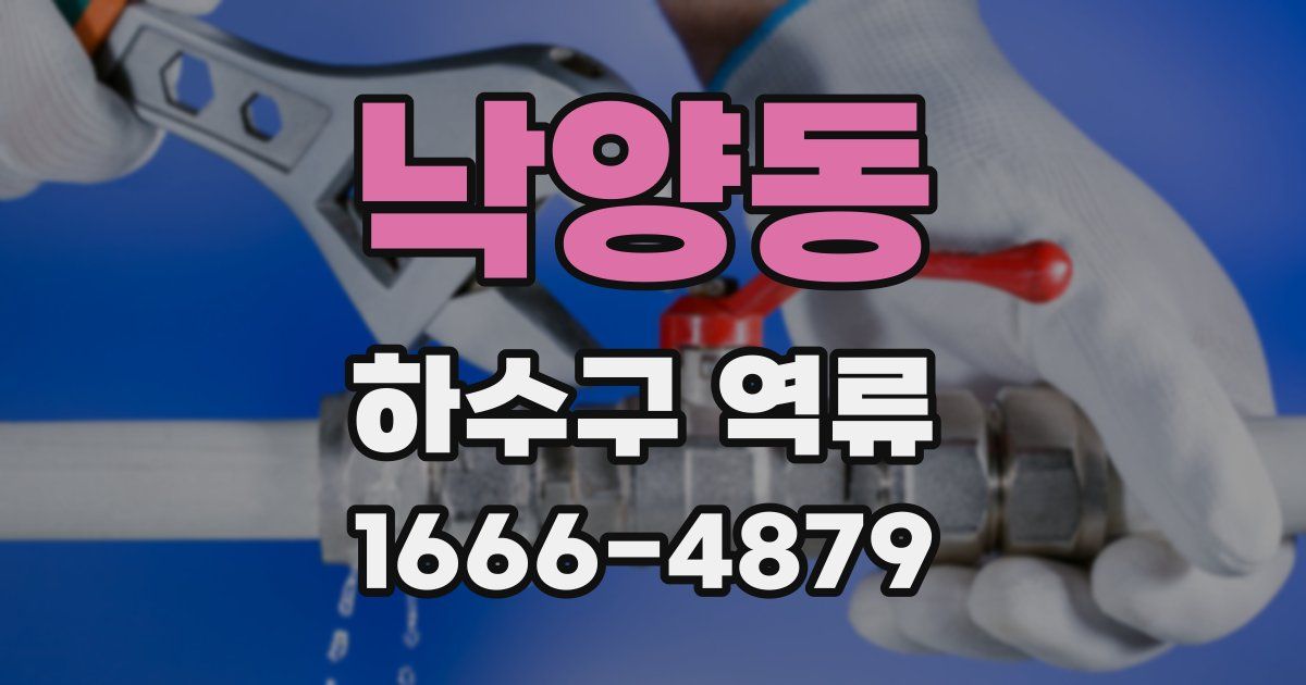 낙양동 하수구 역류