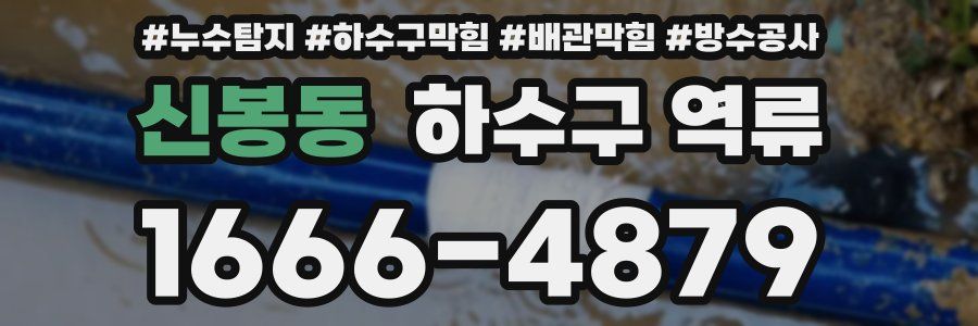 신봉동 하수구 역류