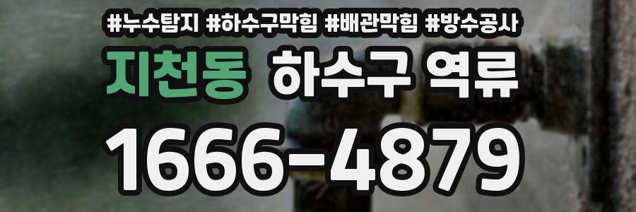 지천동 하수구 역류