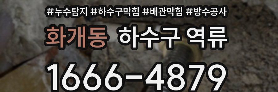 화개동 하수구 역류