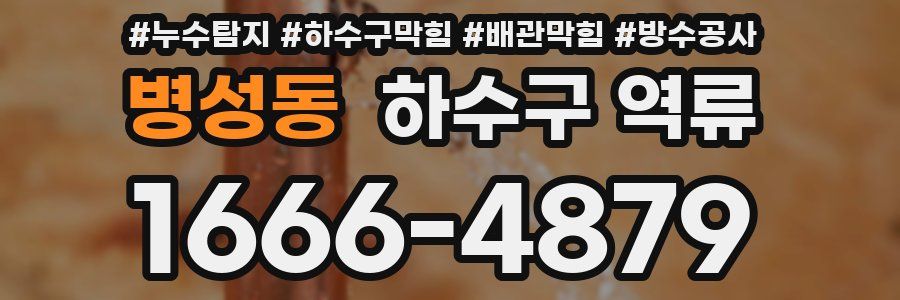 병성동 하수구 역류
