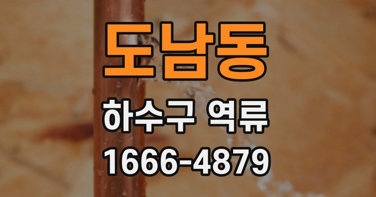 도남동 하수구 역류