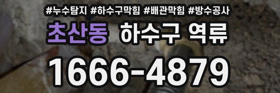 초산동 하수구 역류