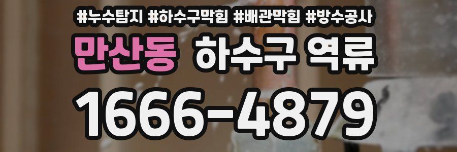 만산동 하수구 역류