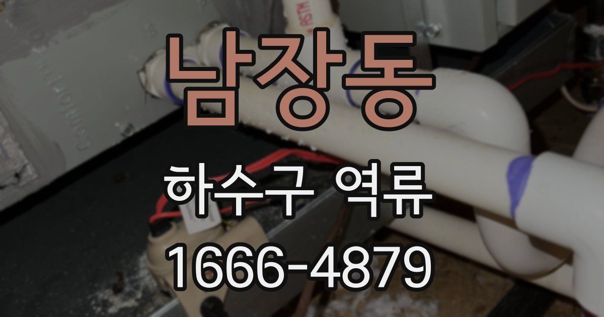 남장동 하수구 역류