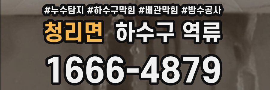 청리면 하수구 역류