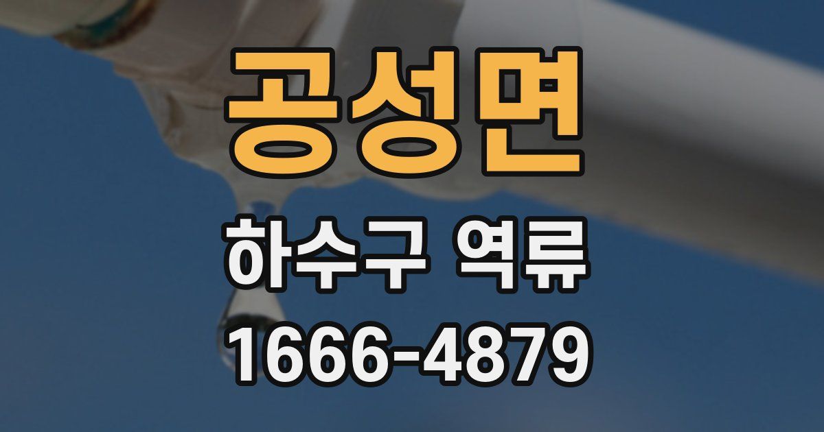공성면 하수구 역류