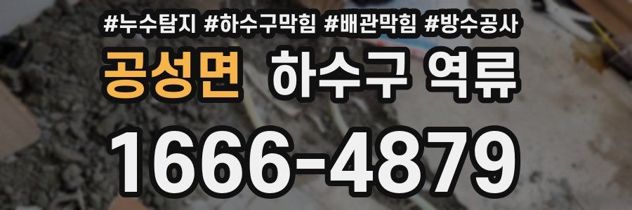 공성면 하수구 역류