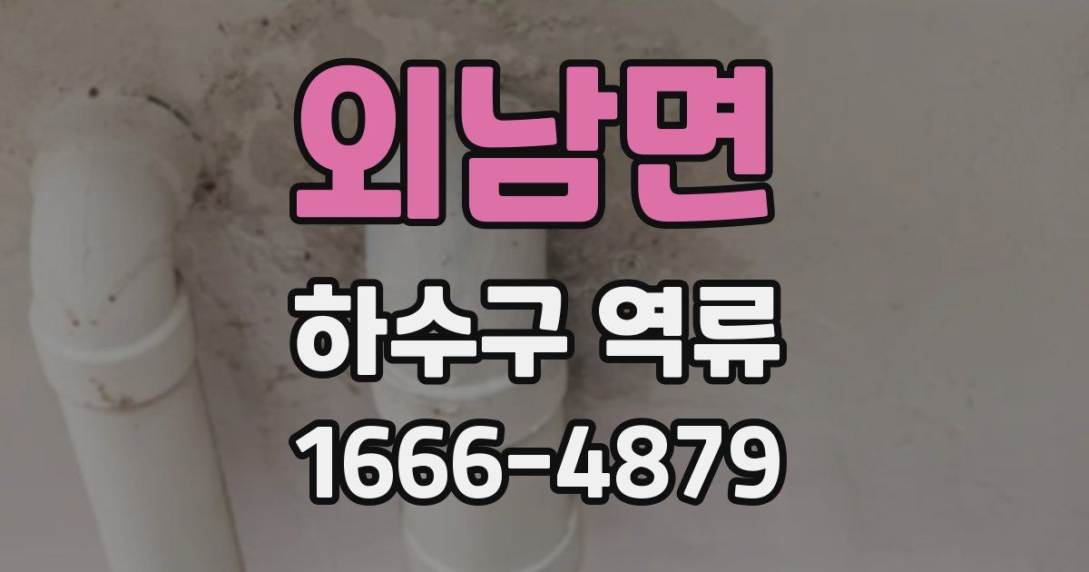 외남면 하수구 역류