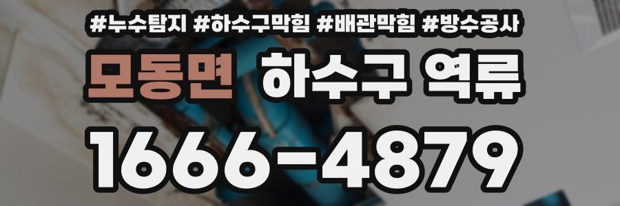 모동면 하수구 역류