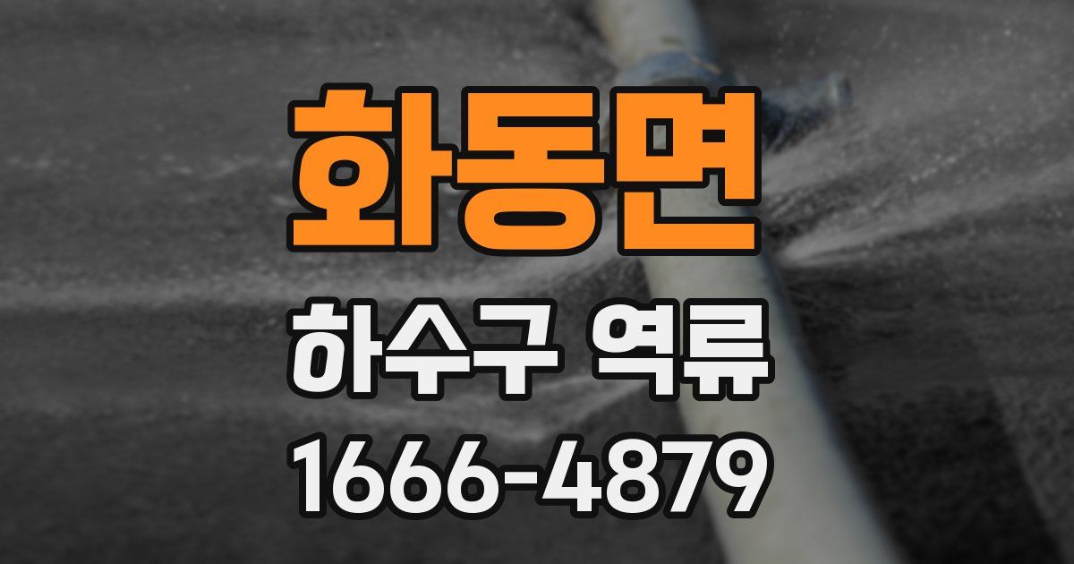 화동면 하수구 역류