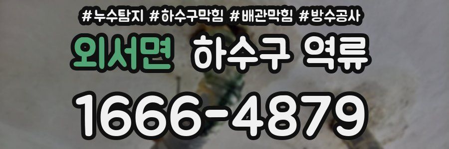외서면 하수구 역류