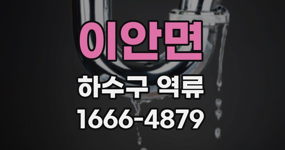 이안면 하수구 역류