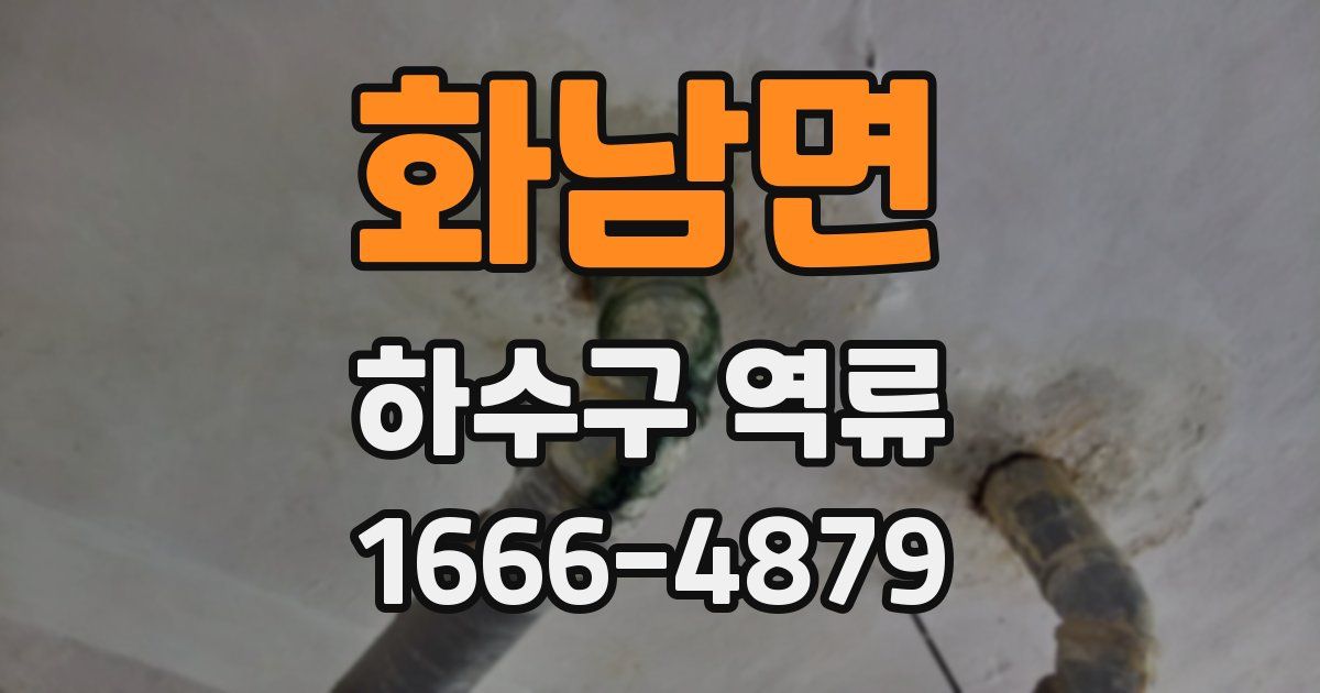 화남면 하수구 역류