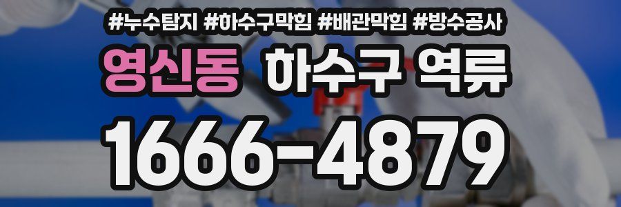 영신동 하수구 역류