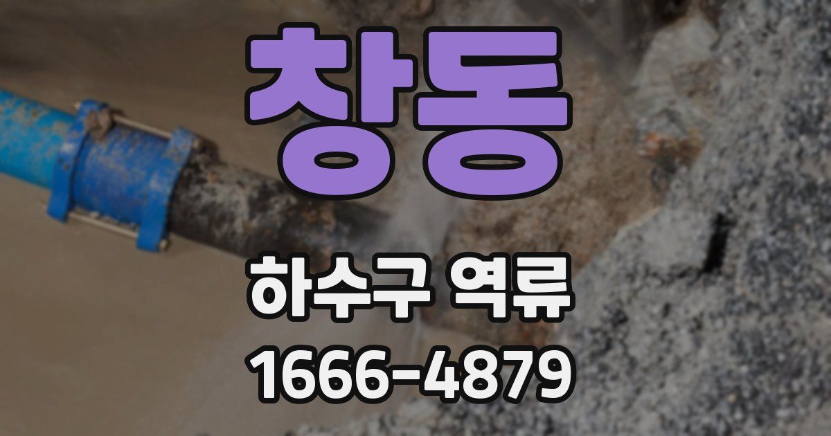 창동 하수구 역류