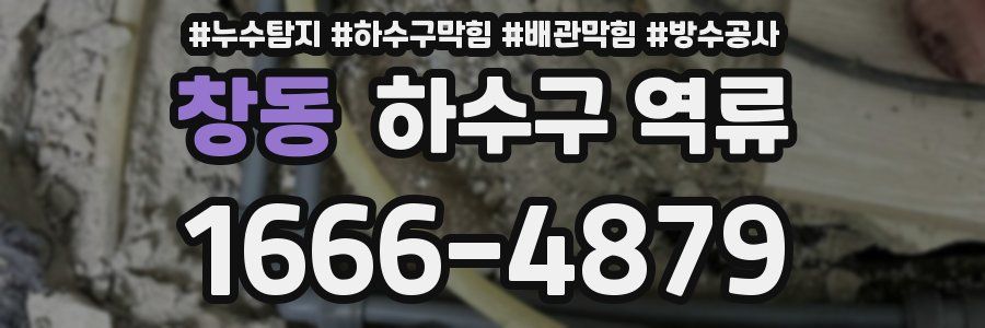 창동 하수구 역류