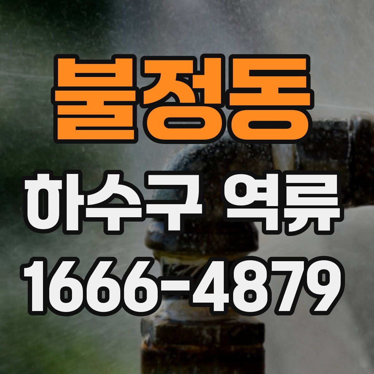 불정동 하수구 역류