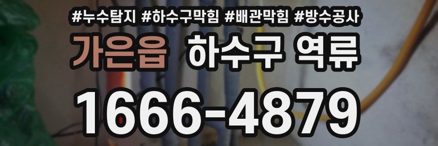 가은읍 하수구 역류