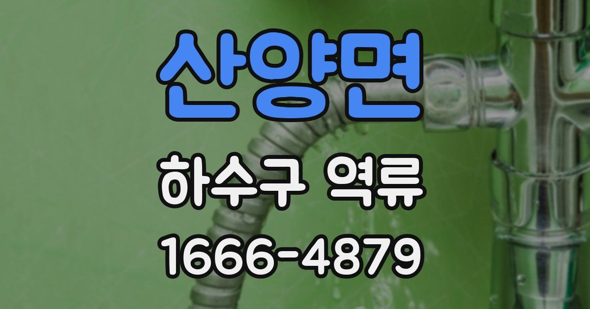 산양면 하수구 역류