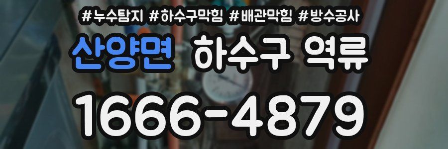 산양면 하수구 역류
