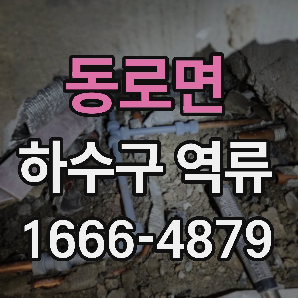 동로면 하수구 역류