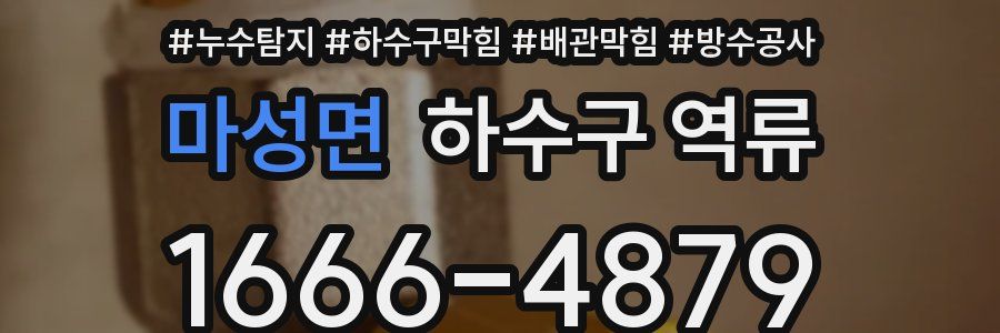 마성면 하수구 역류