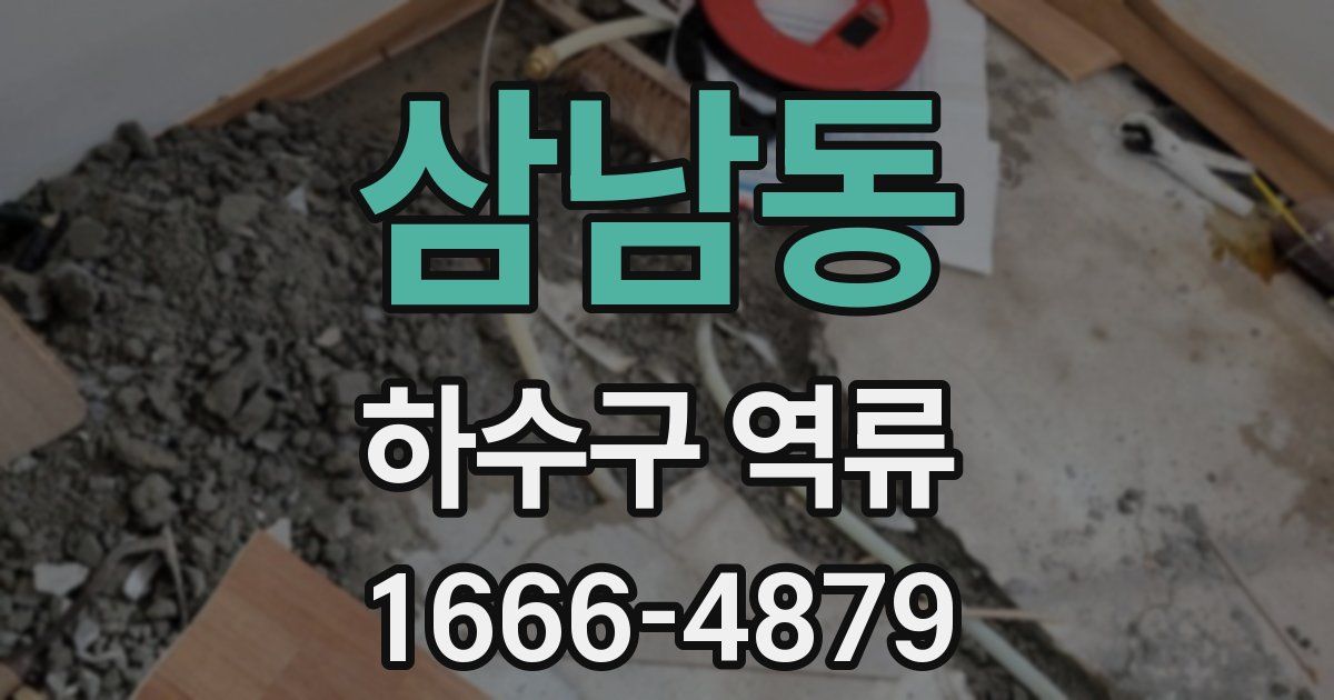 삼남동 하수구 역류