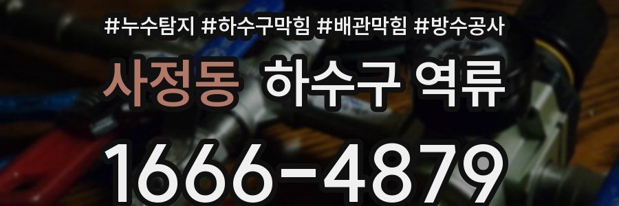 사정동 하수구 역류