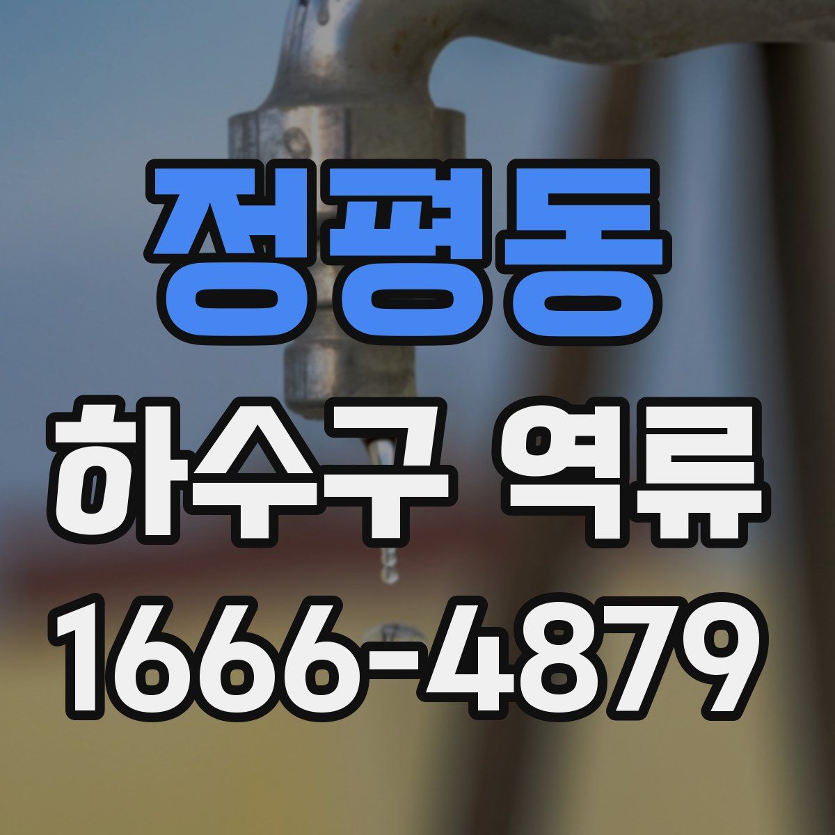 정평동 하수구 역류